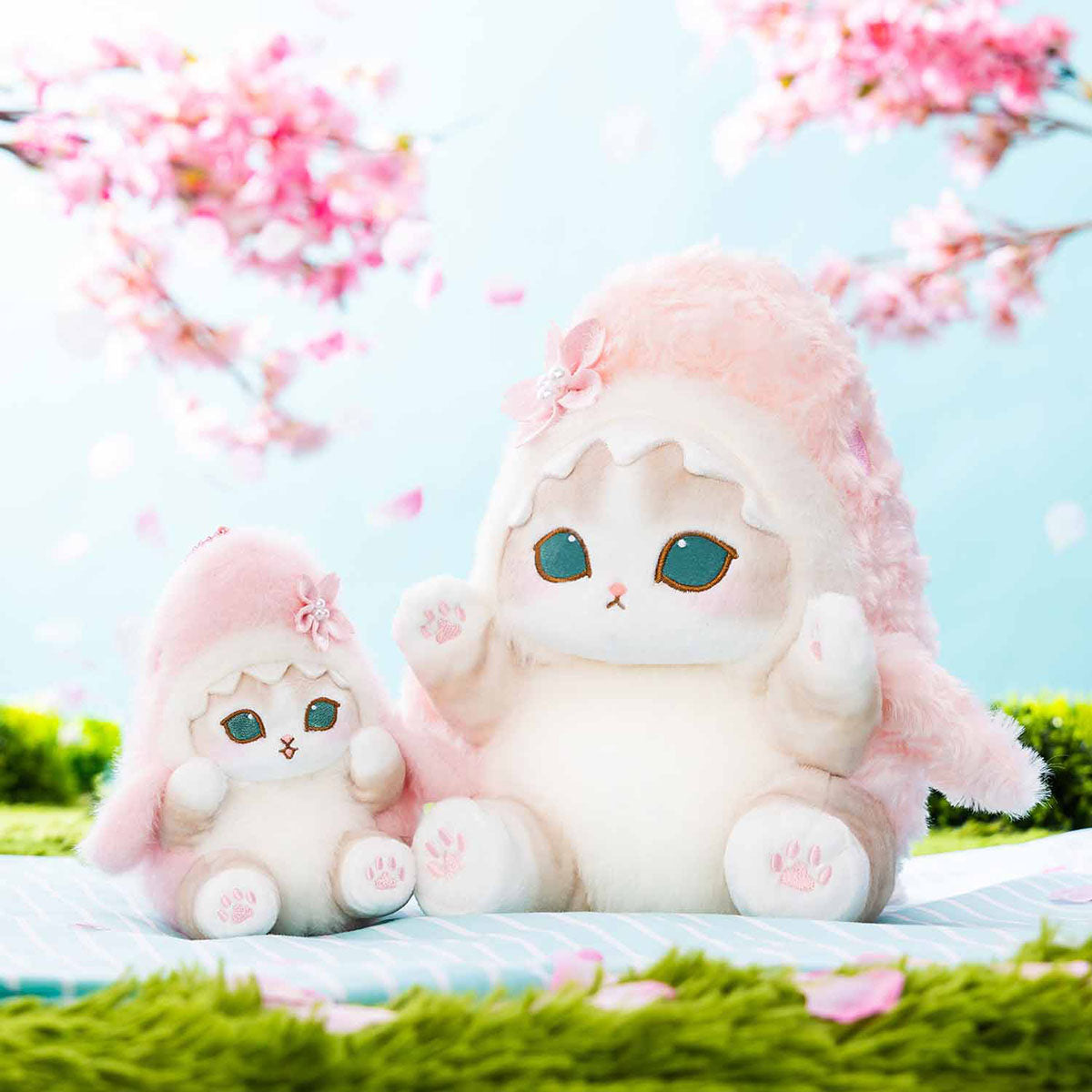 モフサンド　ぽてぽてさめにゃん　さくらピンク　サメ　マスコット　ぬいぐるみ　桜 mofusand ぽてぽてサメにゃんマスコット(さくらピンク) | mofusand