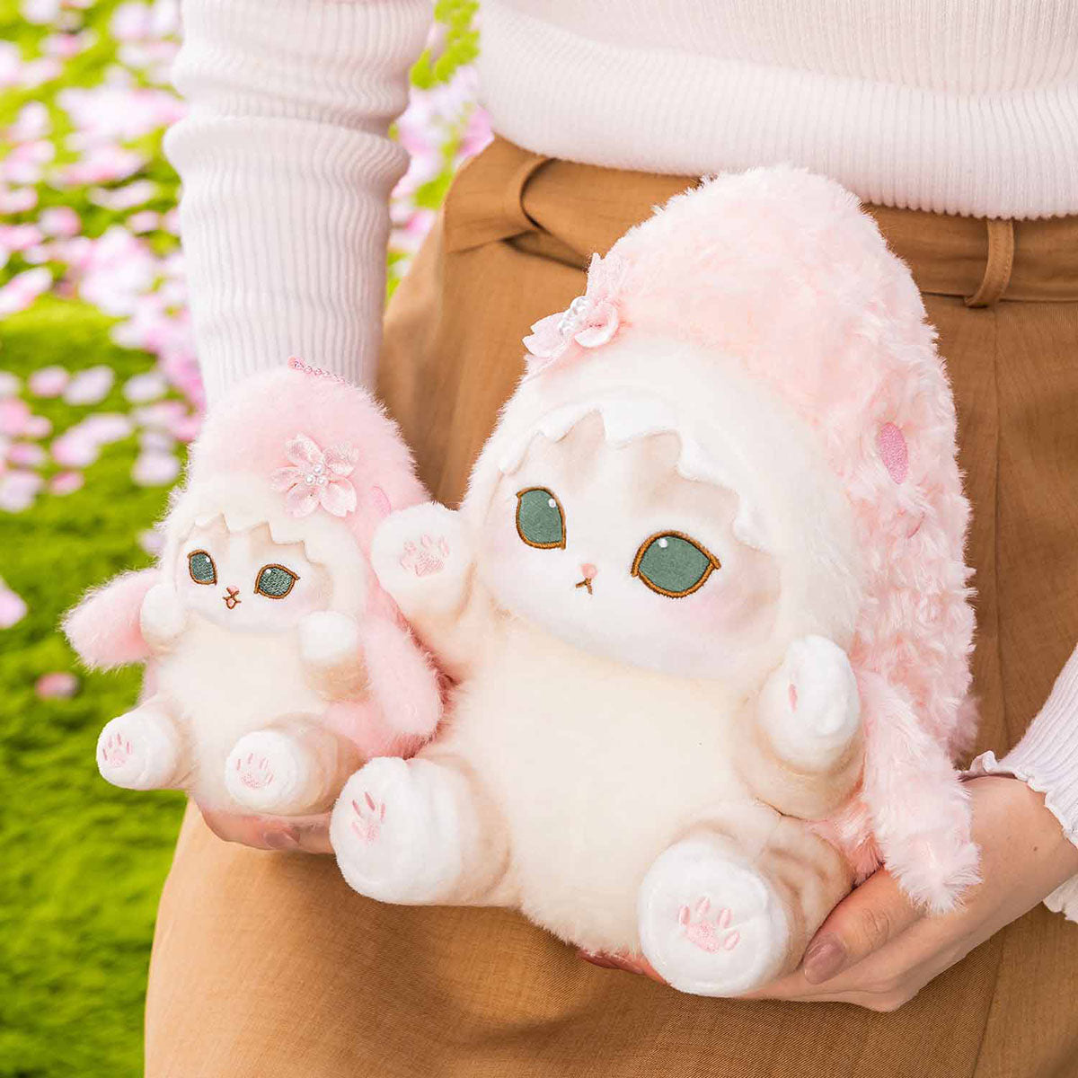 モフサンド　ぽてぽてさめにゃん　さくらピンク　サメ　マスコット　ぬいぐるみ　桜 mofusand ぽてぽてサメにゃんマスコット(さくらピンク) | mofusand