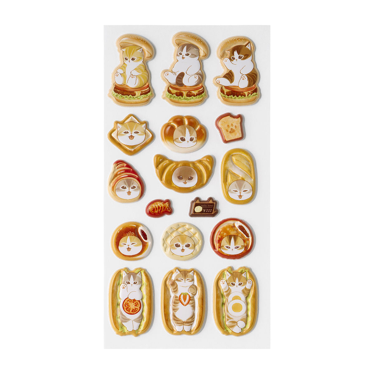 mofusand Mofumofu 烘焙坊 软弹贴纸（绿色）