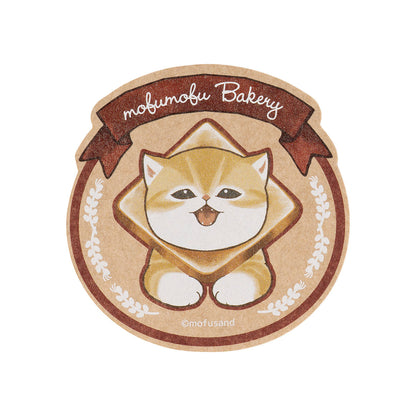 mofusand もふもふベーカリー スマホに貼れるサイズのステッカー(食パンにっこり)
