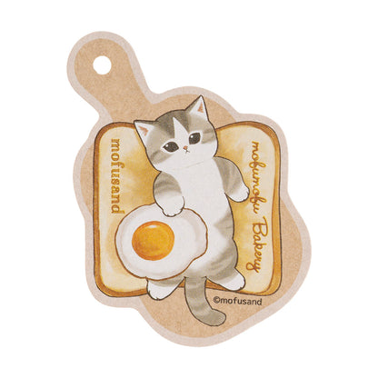 mofusand もふもふベーカリー スマホに貼れるサイズのステッカー(目玉焼き食パン)