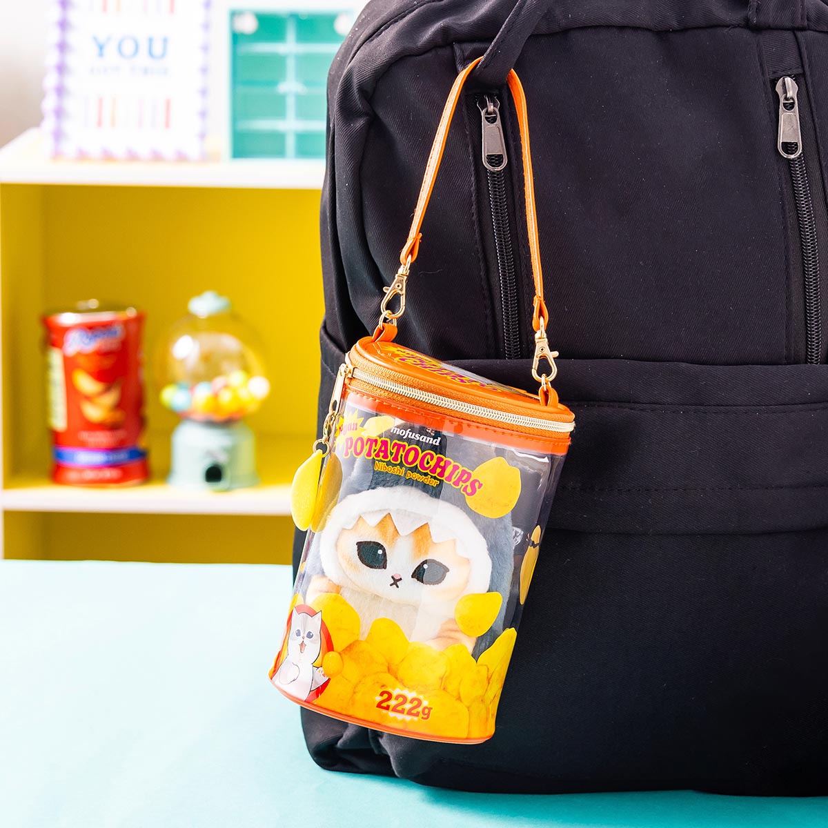 mofusand 自堕落にゃん ポテチまみれなマスコットポーチ | mofusand