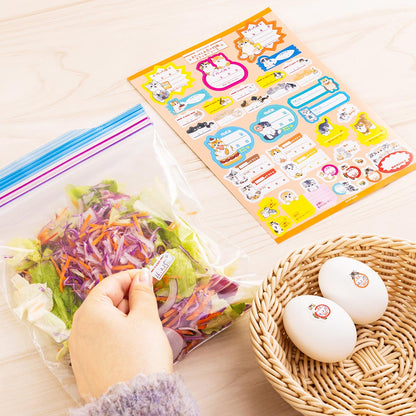 mofusand 自堕落にゃん おたのしみ食べ物用ステッカーシート