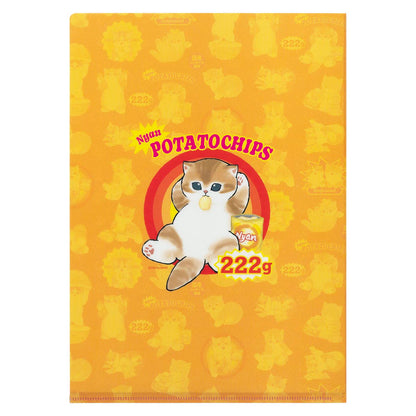 mofusand 自堕落にゃん クリアファイル(ポテチまみれ)