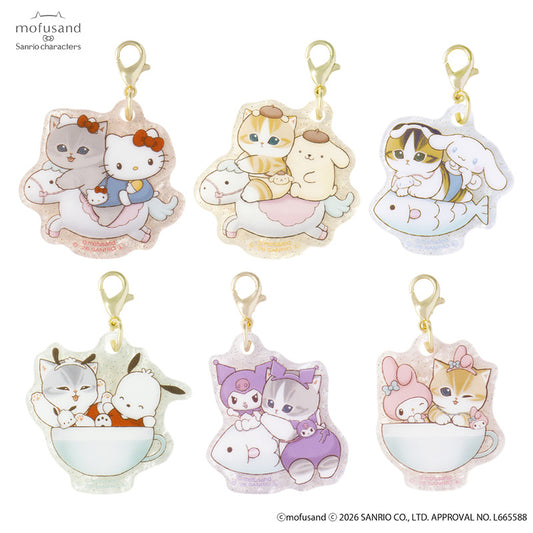 mofusand×サンリオキャラクターズ トレーディングマーブルアクリルチャーム(全6種)