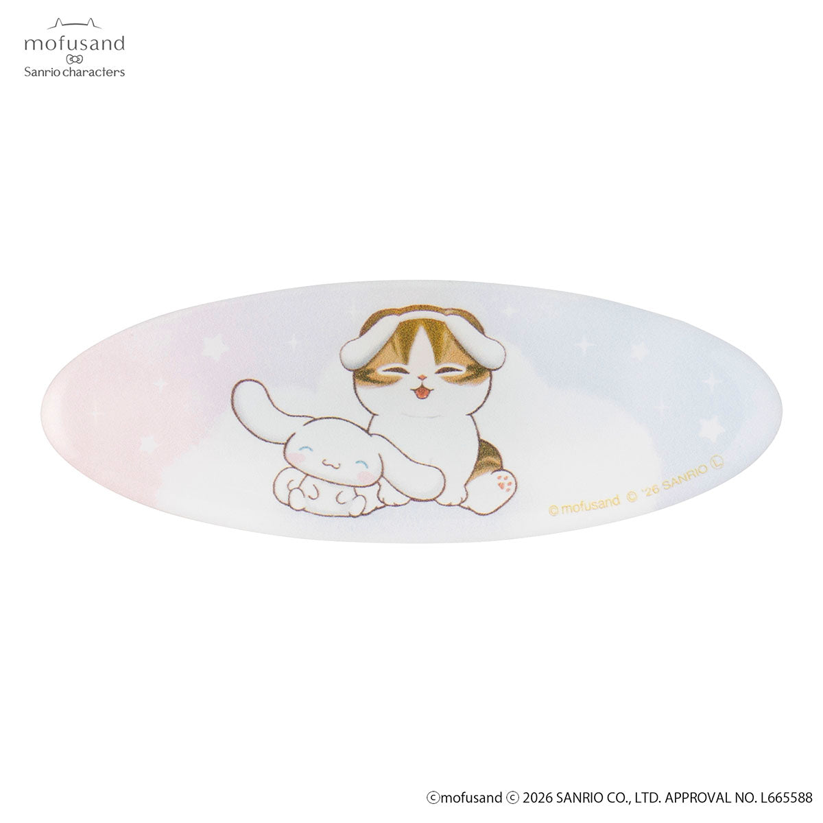 mofusand×サンリオキャラクターズ オーバル2個セットクリップ(シナモロール)