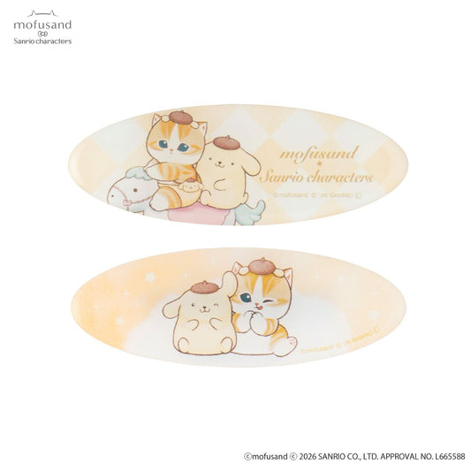 mofusand×サンリオキャラクターズ オーバル2個セットクリップ(ポムポムプリン)