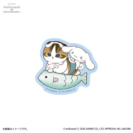 mofusand x Sanrio Characters Smartphone-sized Sticker (Cinnamoroll)