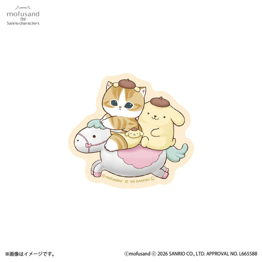 mofusand x Sanrio Characters Smartphone-sized Sticker (Pompompurin)