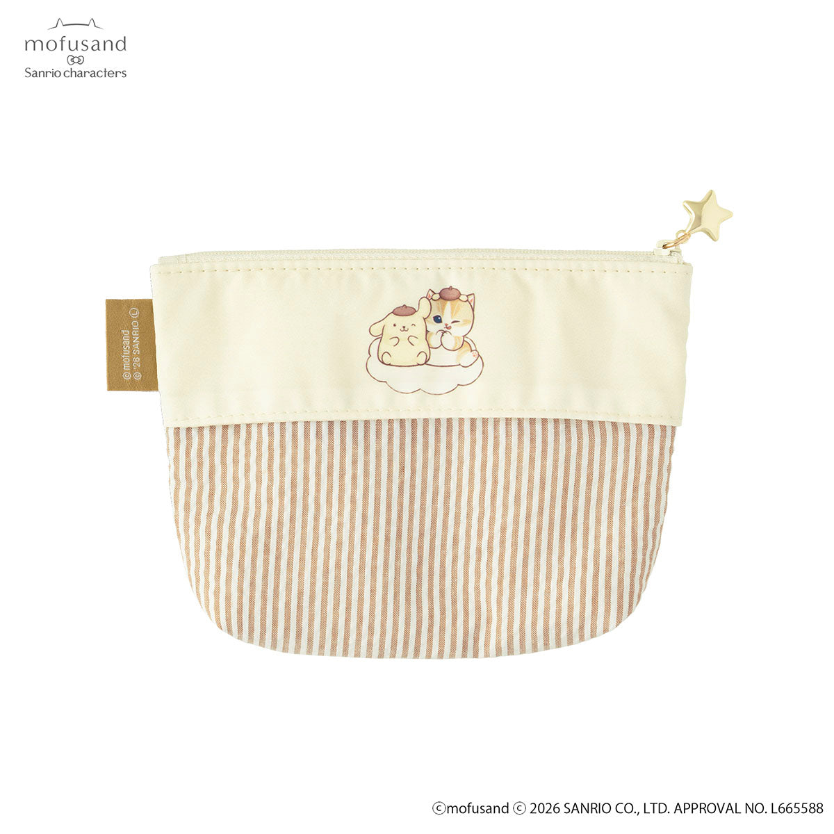 mofusand×サンリオキャラクターズ ポケットティッシュが入るポーチ(ポムポムプリン)