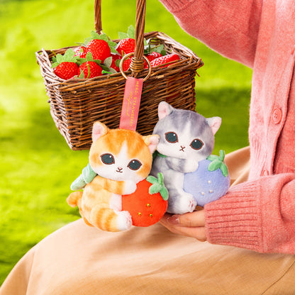 mofusand MERCI STRAWBERRY マスコット(いちごと灰白猫)