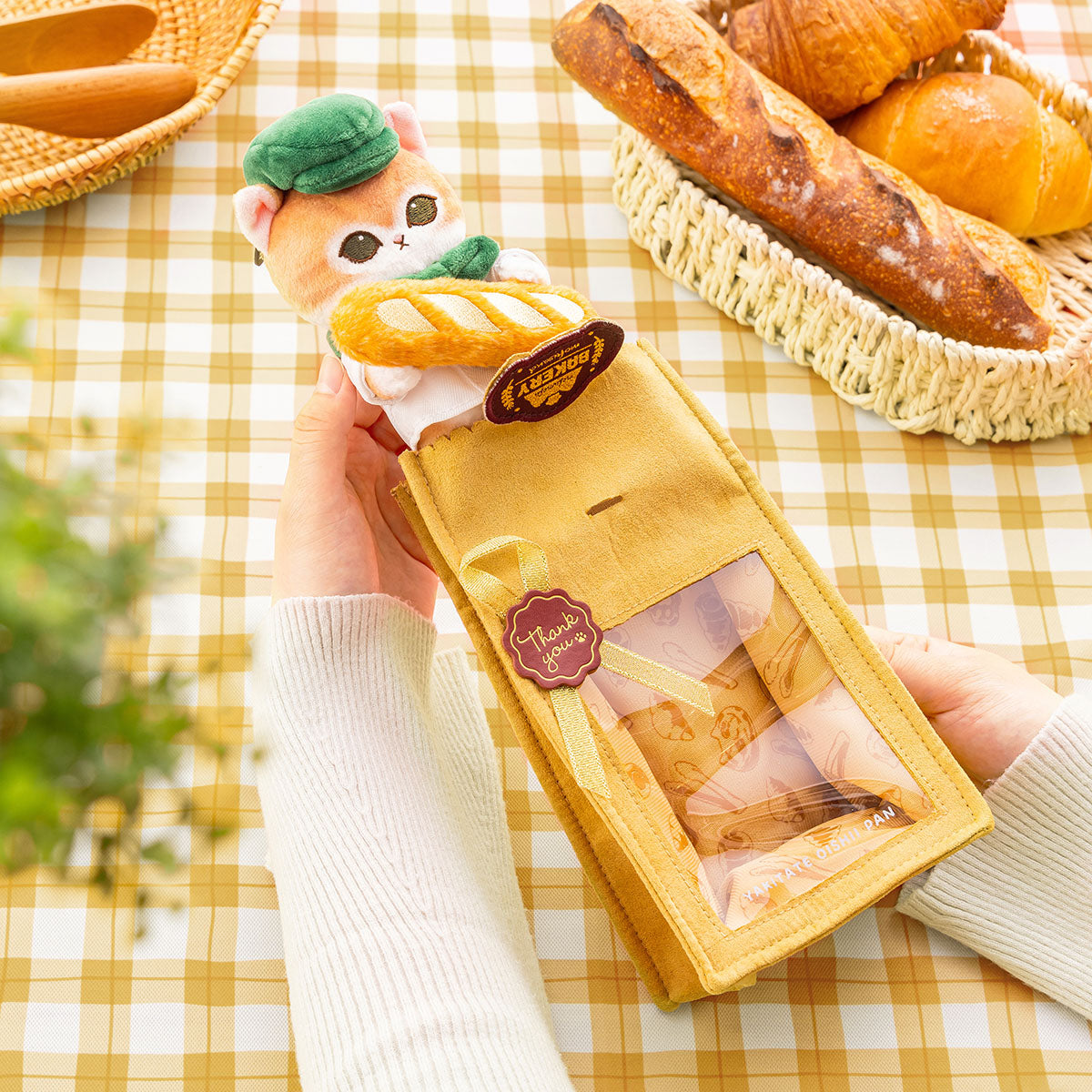 mofusand もふもふベーカリー パン屋さんにゃマスコット(茶白