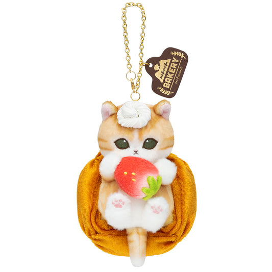 mofusand Mofumofu Bakery Danish Meow Mascot Keychain (Strawberry)