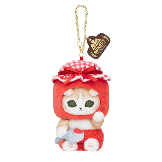 mofusand Mofumofu Bakery Jam Meow Mascot Keychain (Strawberry)