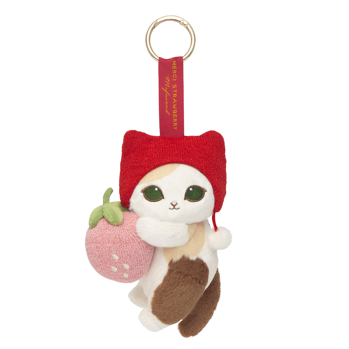 mofusand MERCI STRAWBERRY マスコット(いちごと三毛猫) | mofusand