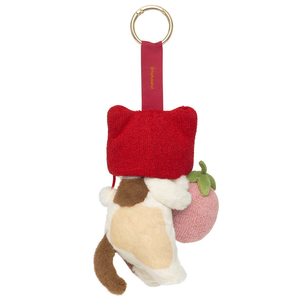 モフサンド MERCI STRAWBERRY マスコット いちごと白猫 灰白 mofusand MERCI STRAWBERRY マスコット(いちごと白猫) | mofusand