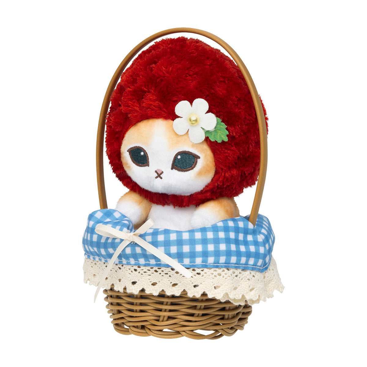 mofusand MERCI STRAWBERRY Basket Plush (Red Strawberry) | mofusand