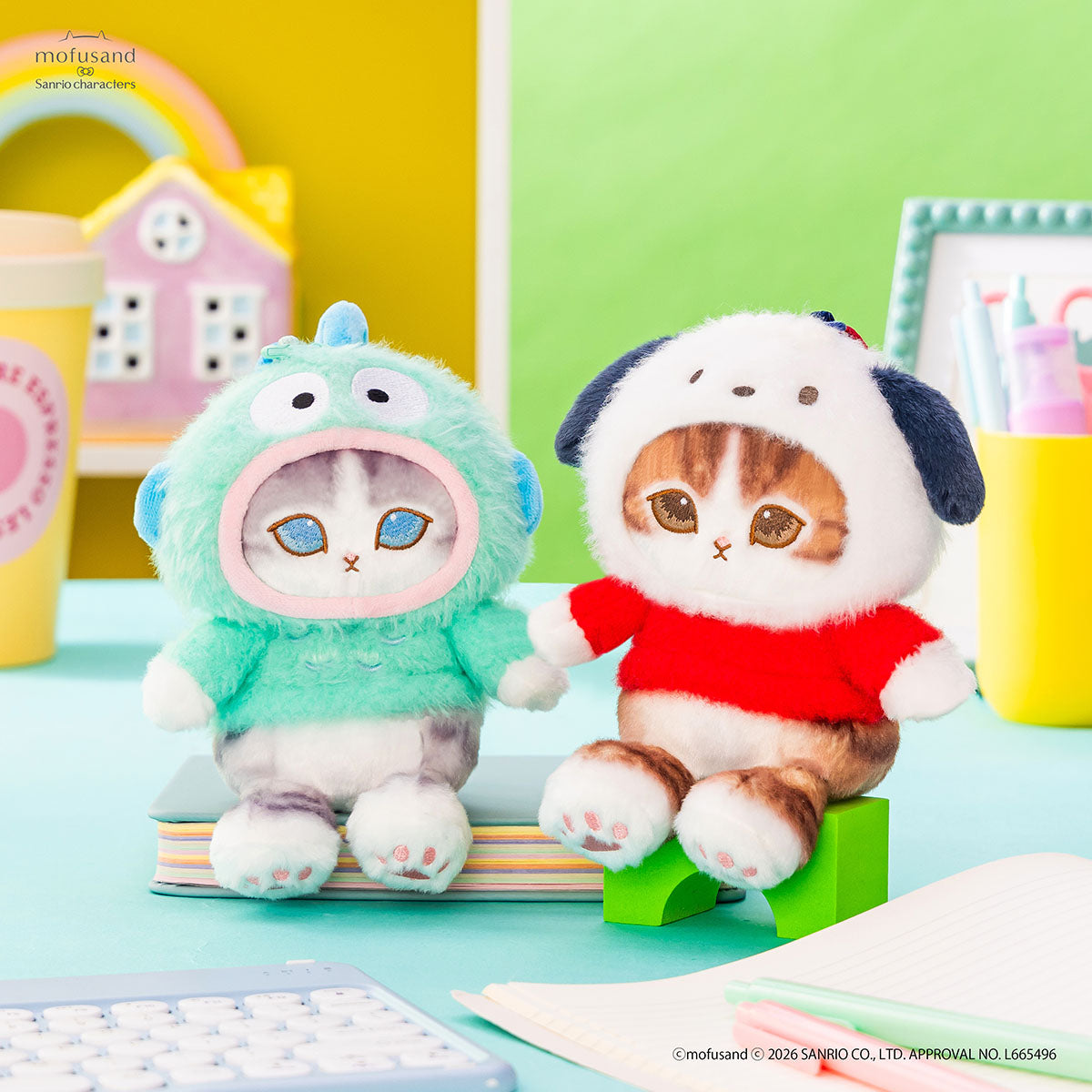 mofusand×三丽鸥 软萌毛绒挂件 (帕恰狗)