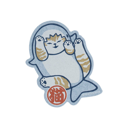 mofusand BOARD SHARK! 스마트폰 사이즈 스티커 (고양이)