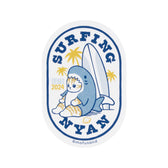 mofusand BOARD SHARK! 스마트폰 사이즈 스티커 (SURFING NYAN)