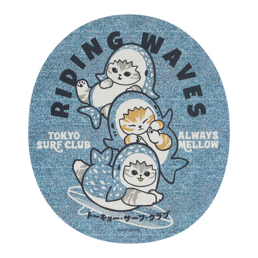 mofusand BOARD SHARK！ 大きめサイズステッカー(RIDING WAVES)