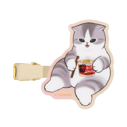 mofusand 외출 방해하고 싶다냥! 라멘 먹을 때 편리한 앞머리 클립
