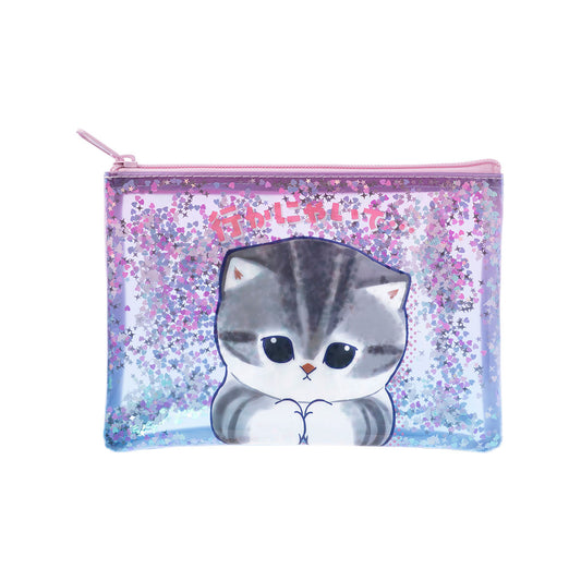 mofusand おでかけ邪魔したいにゃん！ シャカシャカフラットポーチ