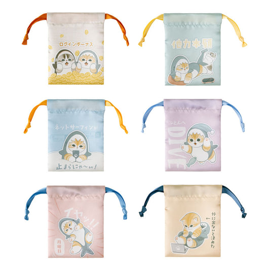 mofusand Lazy Time at Home, Meow! Trading Mini Drawstring Pouch (6 Types)