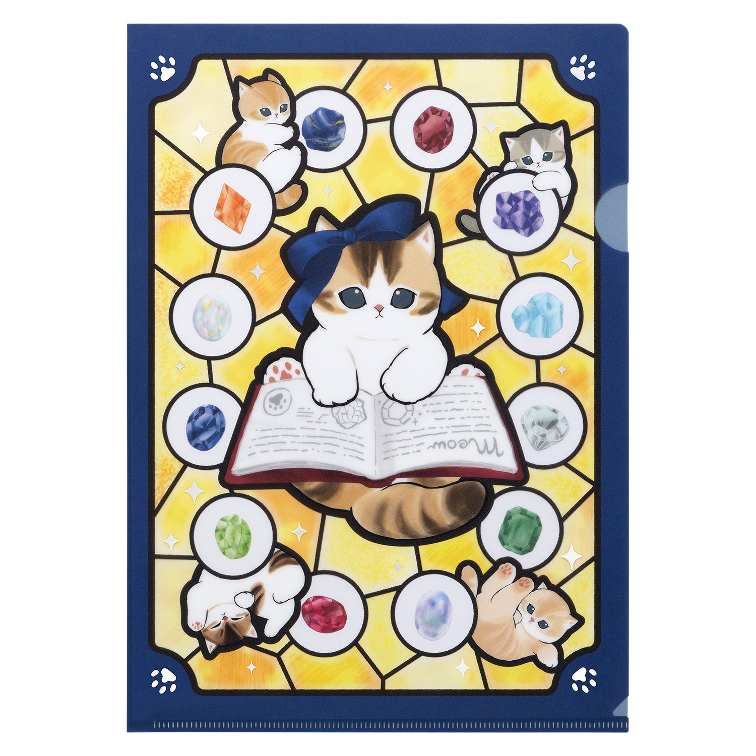 mofusand にゃんてぃーくな 箔押しクリアファイル(宝石にゃん