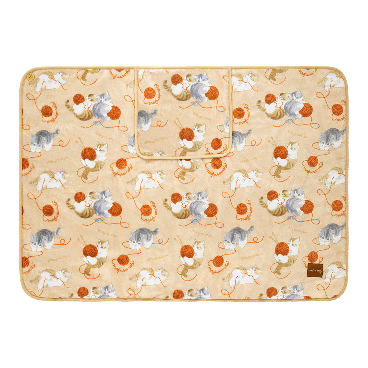 mofusand Warm 3-Way Blanket with Storage Pocket (Yarn Pattern)