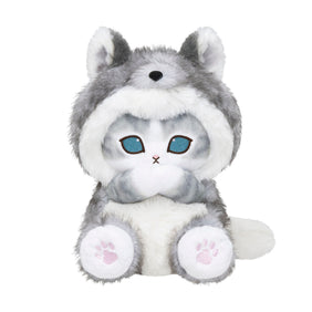mofusand WOODLANDS おすわりポージングぬいぐるみ(おおかみにゃん)