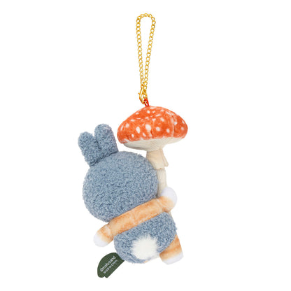 mofusand WOODLANDS Float Away Mascot Keychain (Rabbit Meow & Mushroom)