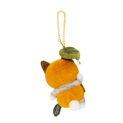 mofusand WOODLANDS Float Away Mascot Keychain (Fox Meow & Leaf)