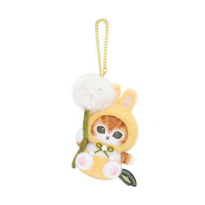 mofusand WOODLANDS Float Away Mascot Keychain (Rabbit Meow & Dandelion Fluff)