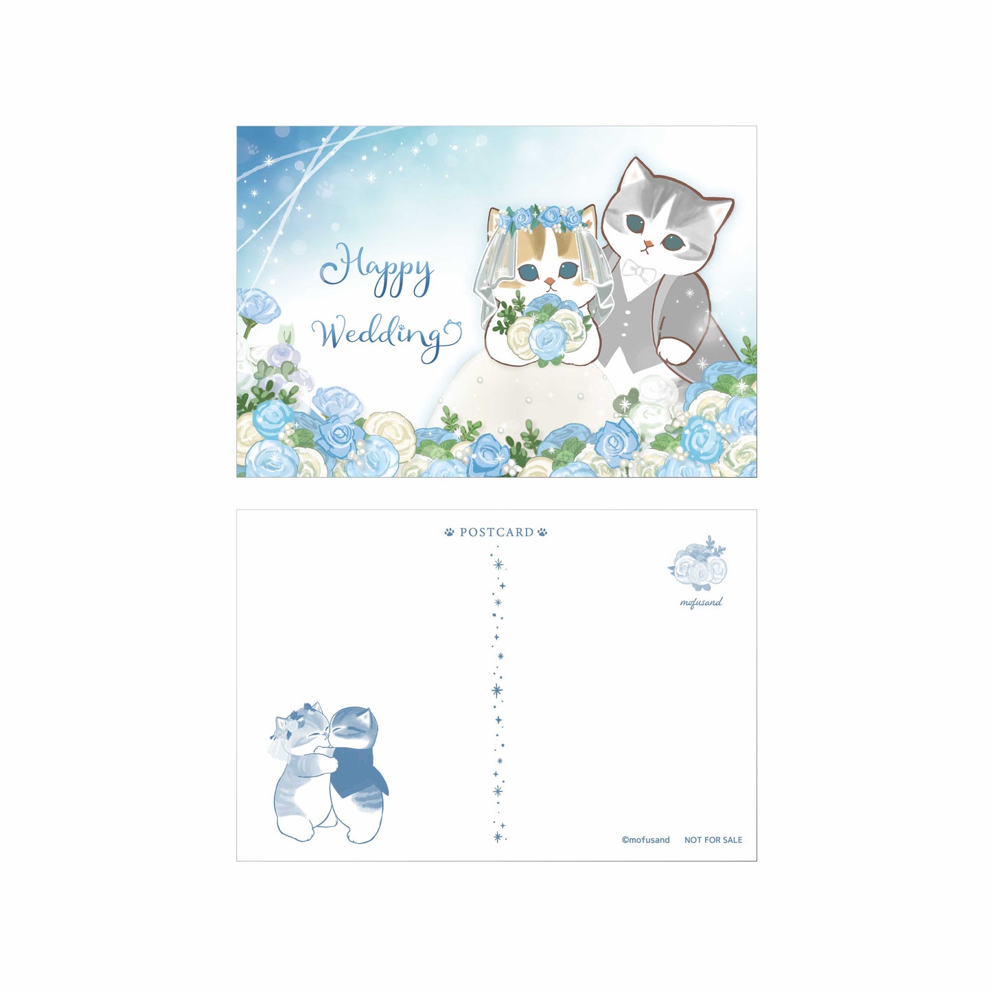 【予約】mofusand にゃんこのサムシングブルーなウェディングペアぬいぐるみ(花嫁にゃん・花婿にゃん)【2026年11月下旬より順次発送予定】【通常商品と同時購入・配送希望日指定不可】【キャンペーン対象外】