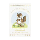 mofusand WOODLANDS A foil-stamped sticker that can be attached to a smartphone (Squirrel cat eating an acorn)
