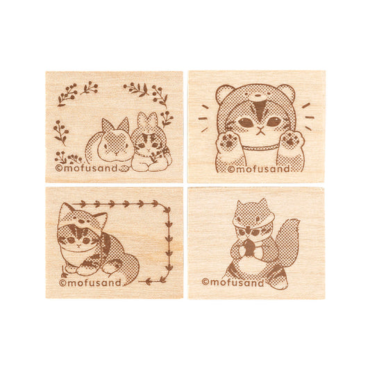 mofusand WOODLANDS 木製デコレーションスタンプセット