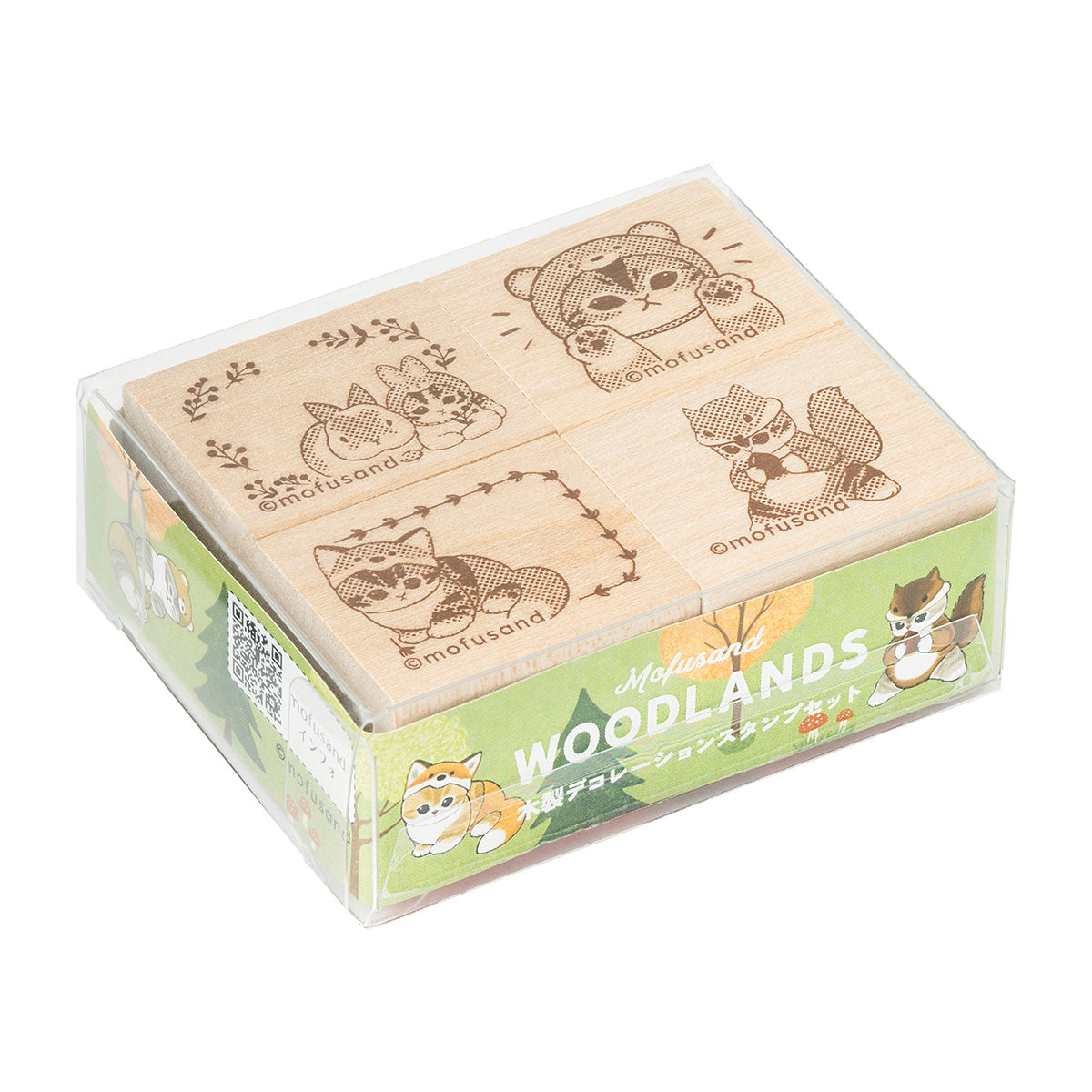 mofusand WOODLANDS 나무 장식 스탬프 세트