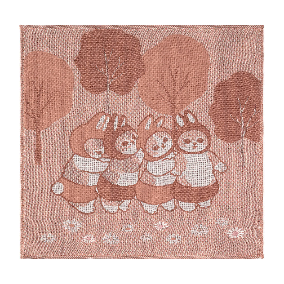 mofusand WOODLANDS Jacquard Gauze Hand Towel (Rabbit Meow)