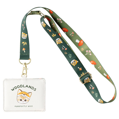 mofusand WOODLANDS Neck Strap & Card Holder Set (Fox Nyan)