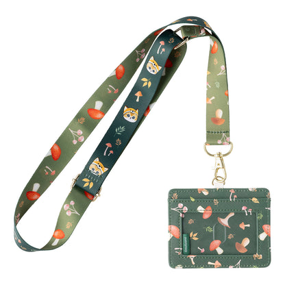 mofusand WOODLANDS Neck Strap & Card Holder Set (Fox Nyan)