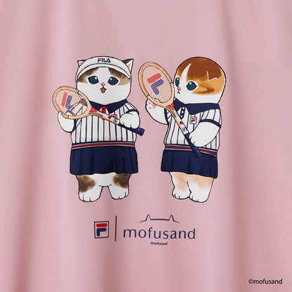 mofusand×FILA S／S T-shirts(PINK・pair cats)
