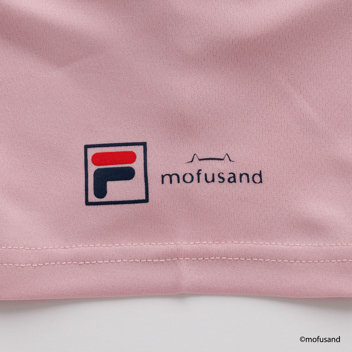 mofusand×FILA S／S T-shirts(PINK・pair cats)