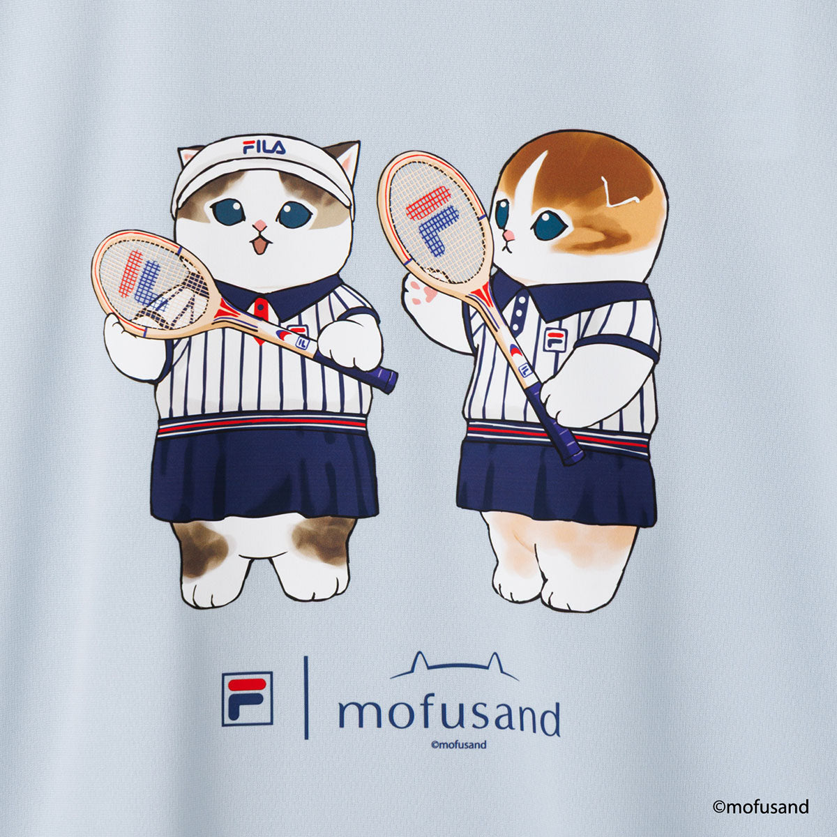 mofusand × FILA S/S T-shirts (SAX・pair cats) | mofusand