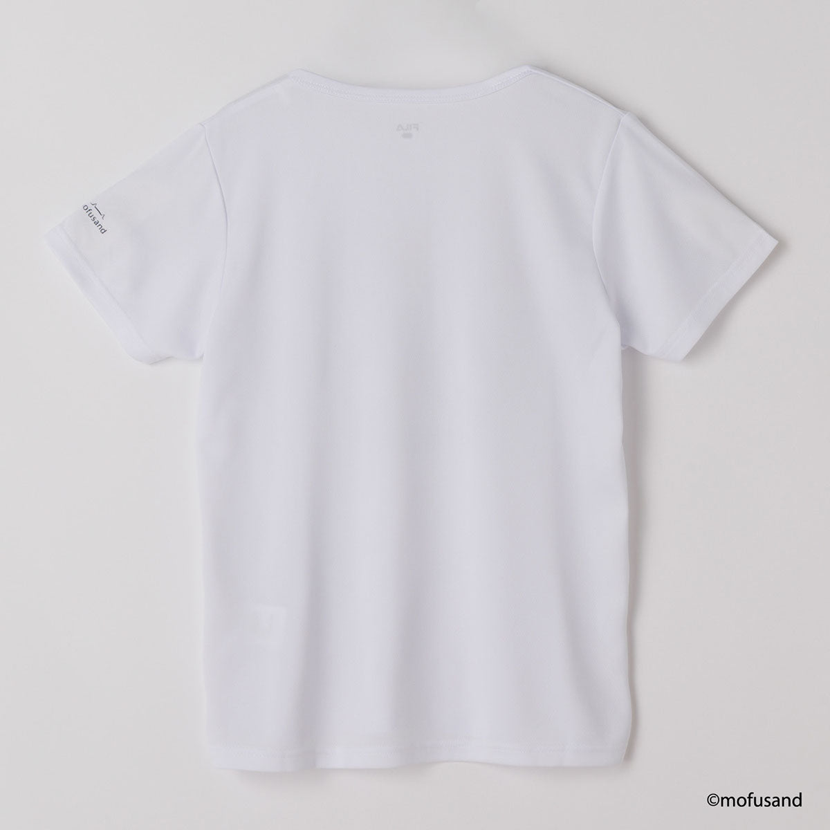 mofusand × FILA 반팔 티셔츠 (화이트・페어 고양이)