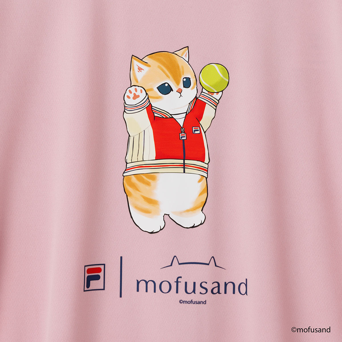 mofusand×FILA S／S T-shirts(PINK・BJ cat)