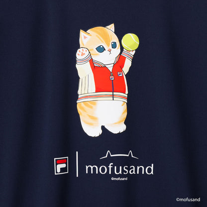 mofusand × FILA 短袖T恤（海軍藍・BJ貓）