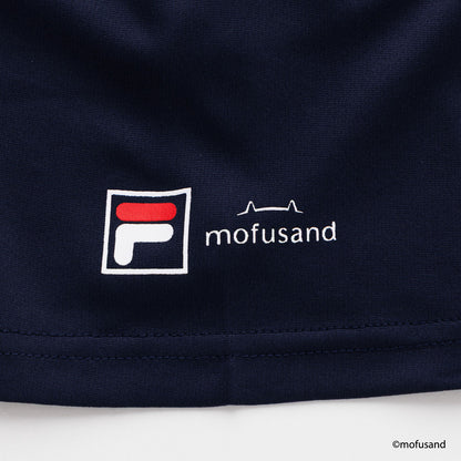 mofusand × FILA 短袖T恤（海軍藍・BJ貓）