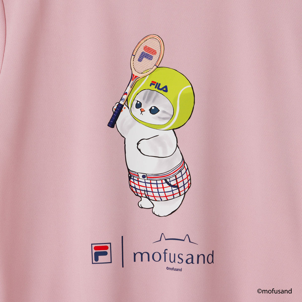 mofusand×FILA S／S T-shirts(PINK・Tennis ball) | mofusandもふもふ