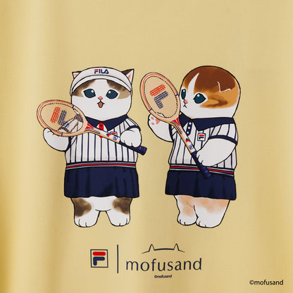 mofusand×FILA S／S T-shirts(L.YELLOW・pair cats)